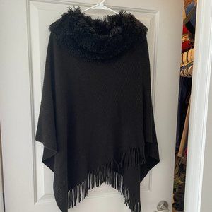 Brand new soft black poncho